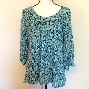 {Ruby Rd} Green Patterned Blouse sz 2XL